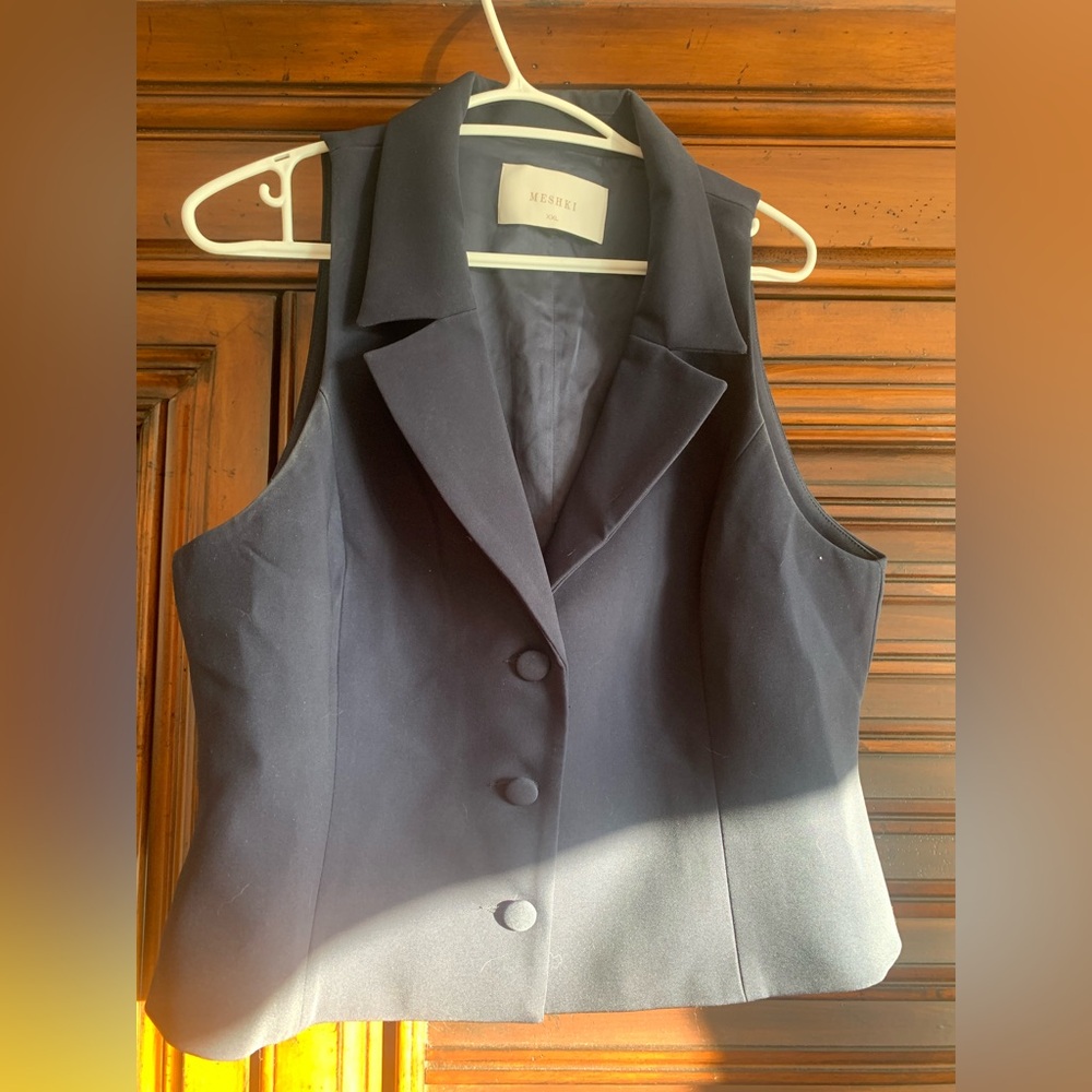 Dark Blue Sleeveless Vest